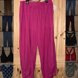 Women's waffle knit Pink Pants